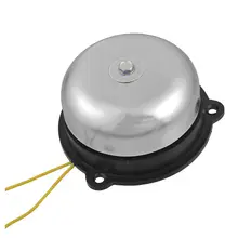 MOOL оболочки пожарной сигнализации электрический звонок 4 дюйма AC 220 V, серебряный тон и черный