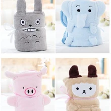 Милое Коралловое шерстяное одеяло с рисунком животных, 76x102 см, детское зимнее мягкое теплое мягкое детское домашнее спальное одеяло