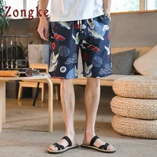 Zongke кран печати шорты для мужчин Уличная китайский стиль карманы шорты для мужчин 5XL одежда мужские s шорты Лето Новинка