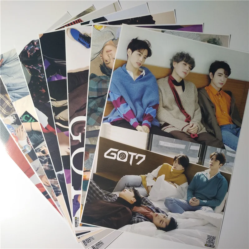 

8*(42x29cm)NEW GOT7 Posters Wall Stickers Gift KPOP GOT7