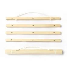 Натуральная Магнитная деревянная рамка плакат вешалка фоторамка плакат и принты белая деревянная настенная живопись Декор для дома комнаты