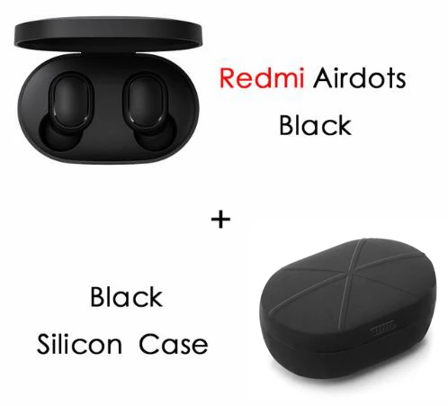 Xiaomi Redmi Airdots Xiaomi беспроводные наушники Голосовое управление Bluetooth 5,0 шумоподавление управление - Цвет: add black case