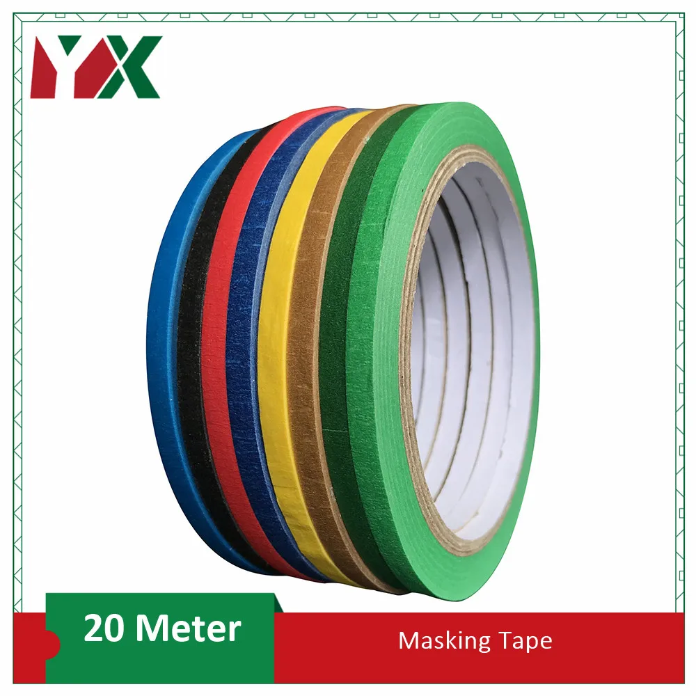 

1PCS 10mm/15mm/20mm Color Masking Tape Children's Handmade DIY Material Wall Decoration Decorative Wall Sticker Border 20Meter
