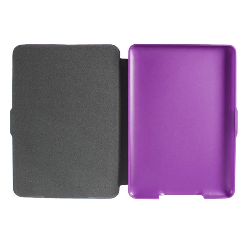 Оптовая продажа Магнитный PU кожаный чехол тонкий для Amazon Kindle Paperwhite (перекрестный узор, фиолетовый)