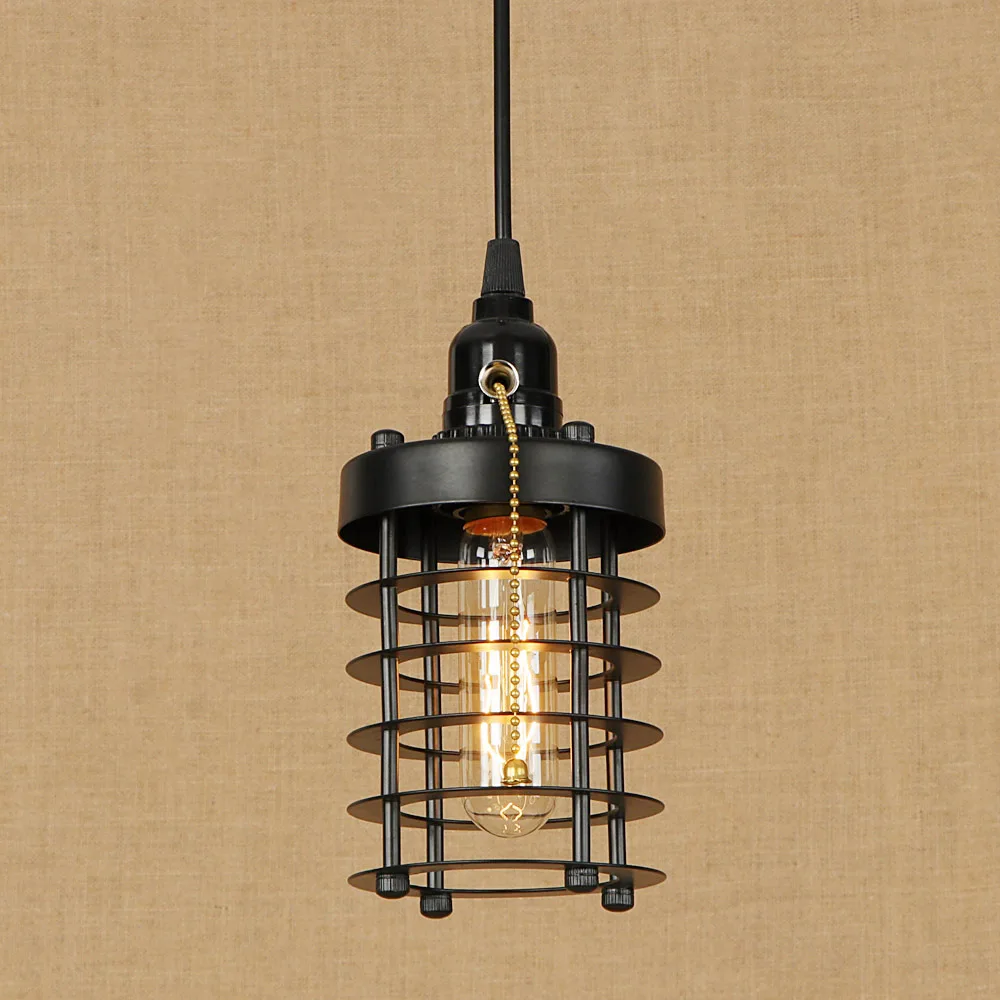 

Nordic country retro industrial pendant lights personality wrought iron bar restaurant workshop led pendant lamp RPL0037