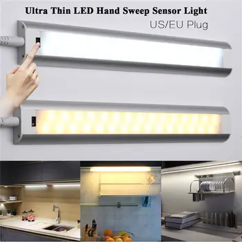 

IKVVT LED Under Cabinet Cupboard Strip Light Hand Sweep Sensor Night Lamp Home Kitchen