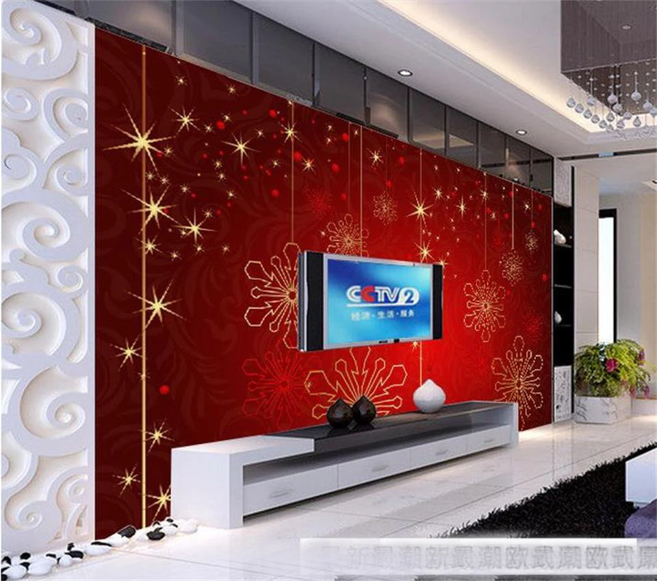 

3d photo wallpaper custom living room mural non-woven sticker Christmas peace 3d picture painting sofa TV background wallpaper