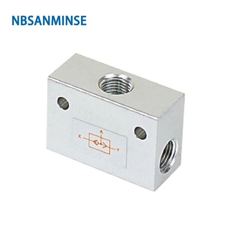 

NBSANMINSE ST Shuttle Valve G Thread 1/8 1/4 3/8 1/2 3/4 1 Pneumatic Air Valve Mechanical Valve