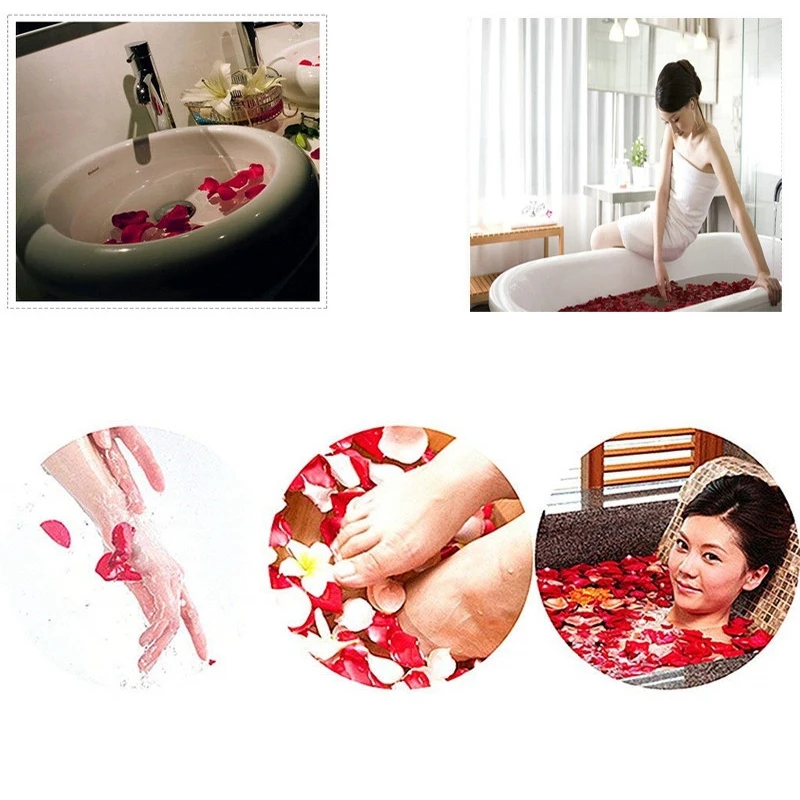Online 50Pcs Floral Duftenden Bad Seife Rose Blume Blätter Pflanze Ätherisches Öl Rose Seife Set Bad Seife Förmigen Blätter Hochzeit party Geschenk