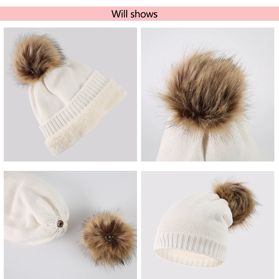 Girita-Women's- Winter- knit- hat- Skullies- Beanies- fleece- lined- Hats- crochet- Pompon- Fur- Female- Warm- Caps (11)