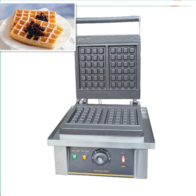 

110V 220V Commercial Electric Waffle Baker Maker Non-Stick Professional Electric Muffin Maker Temperature Control Free Shipping