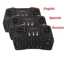 3 языковая клавиатура 2,4G Беспроводная клавиатура русская испанская Английская версия для ПК Android tv Raspberry Pi для Orange Pi