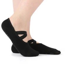 1 пара, женские носки для йоги, низкий срез, силиконовые, противоскользящие, на лодыжке, в горошек, Пилатес фитнес спортзал, носки, спортивные, дышащие, танцевальные Тапочки