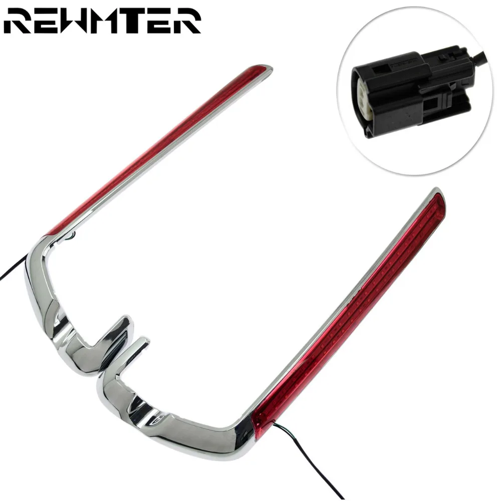 Motorbike Standard Red Lens Saddlebag LED Side Marker Light For Harley