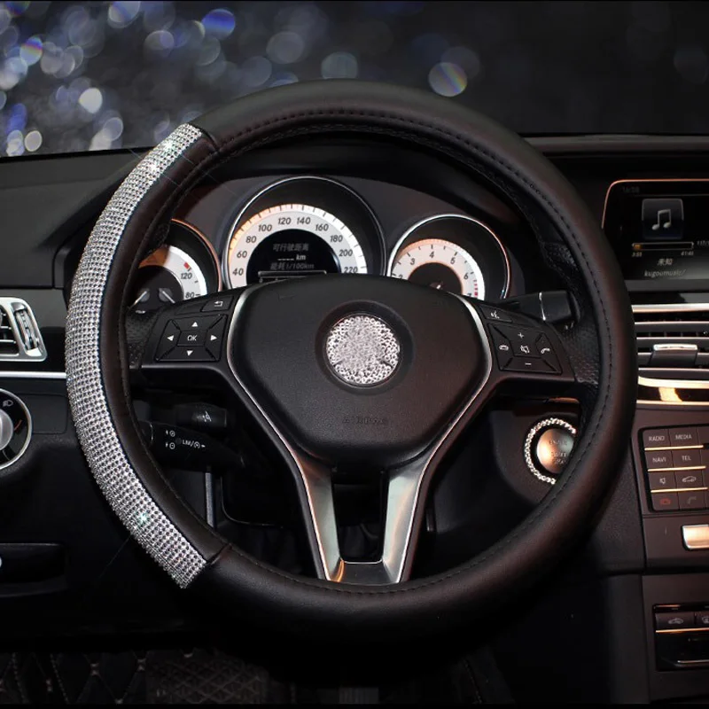 Genuine-Leather-Steering-Wheel-Cover-Crystal-Rhinestones-Car-Steering-wheel-Covers-for-Women-Girls-Auto-Interior-1