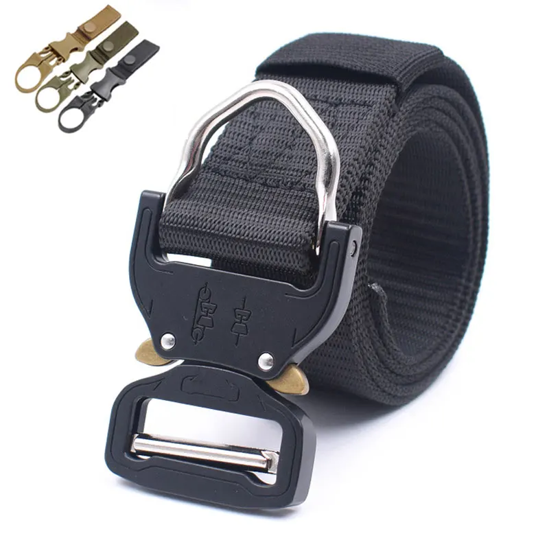 

Tactical Belt Men Military Army Nylon Waist Strap Multifunction Metal Buckle SWAT Duty Belt Outdoor hunting Training Belt Cinto
