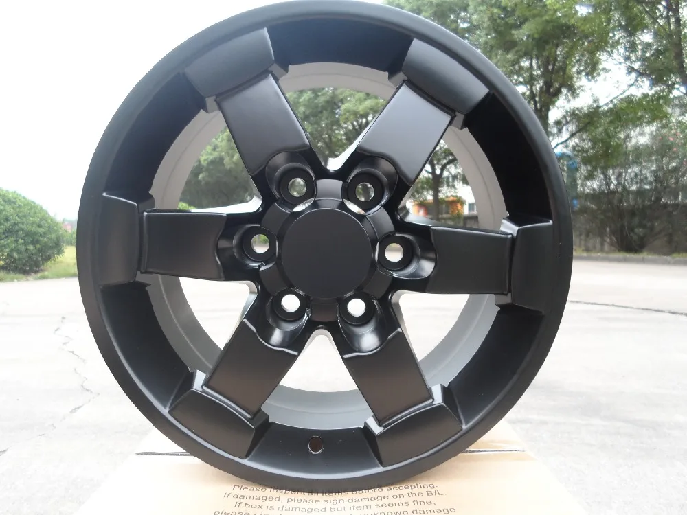 

Four pieces 16x.8.0 et 15 6x139.7 OEM Satin Black alloy wheel rims W224