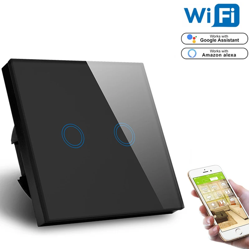 ASEER стандарт ЕС Tuya Smart Life WiFi переключатель для Google Assistant Amazon Alexa Голосовое
