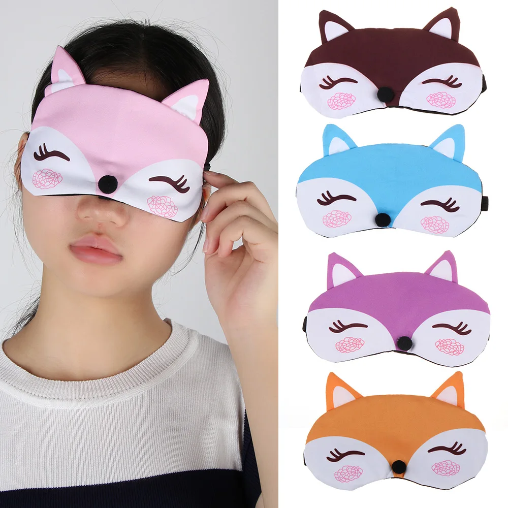 

Cute Fox Sleep Mask Natural Sleeping 3D Eye Mask Eyeshade Cover Shade Eye Patch Women Men Portable Blindfold Travel Eyepatch