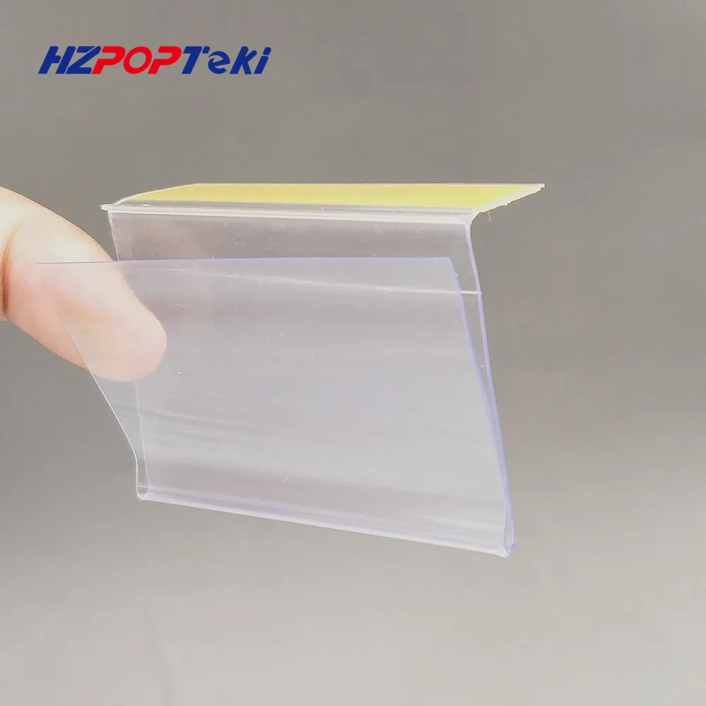 

Plastic PVC Shelf Data Strips by Adhesive Tape Mechandise Price Talker Sign Display Label Card Holder on Store Rack 5000pcs