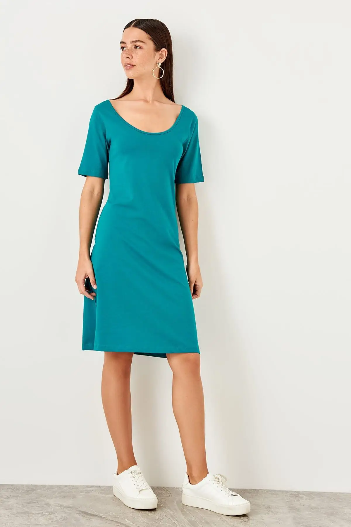 

Trendyol Green Back Button Knitted Dress TWOSS19VG0319
