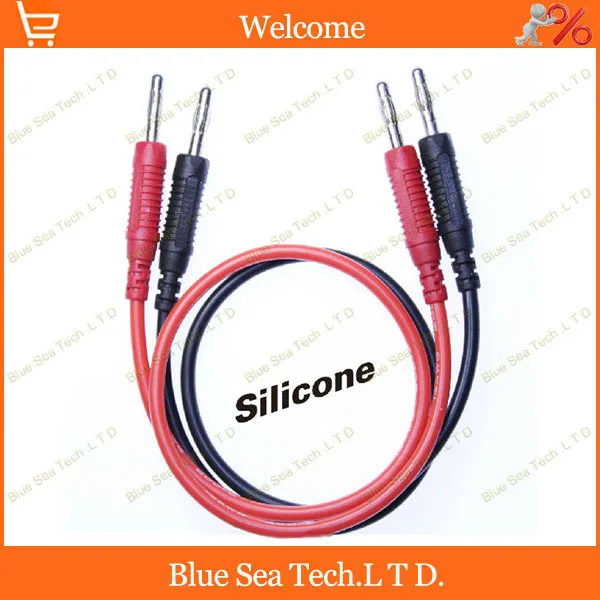 

1 Pair 0.5M male to male banana plug test line,Patch Cord,test leads with 4mm plug 32A,customizable 1/1.5/2M Free Shipping