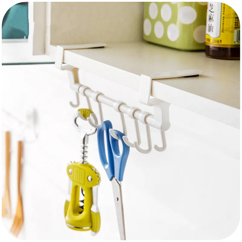 Towel Rail Hanger Bar Holder incognito Kitchen Cabinet Cupboard over Door with 7 hook, tableware holder Kitchen accessories Towel Rail Hanger Bar Holder incognito Kitchen Cabinet Cupboard over Door with 7 hook, tableware holder Kitchen accessories