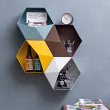 Креативная настенная ваза железная художественная одноцветная искусственная Цветочная цветная каменный держатель подвесные вазы бонсай для украшения дома ремесла