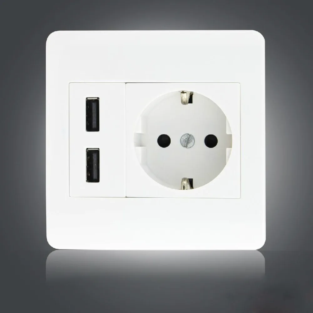 Зарядное устройство с двумя USB портами 2 1 А|ports wall socket|wall socketwall socket usb charger |