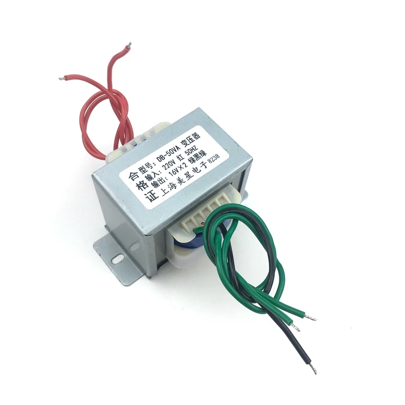 Трансформатор мощности EI66 Φ 50W 220V to double 16V * 2 16V|Трансформаторы| |