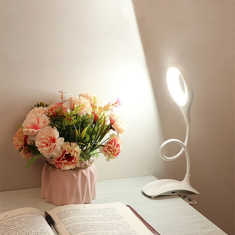 

USB Charging Eye Protection LED Desk Lamp Touch Switch Adjustable College Dormitory Learning Children Clip Desk Light Kids Gift