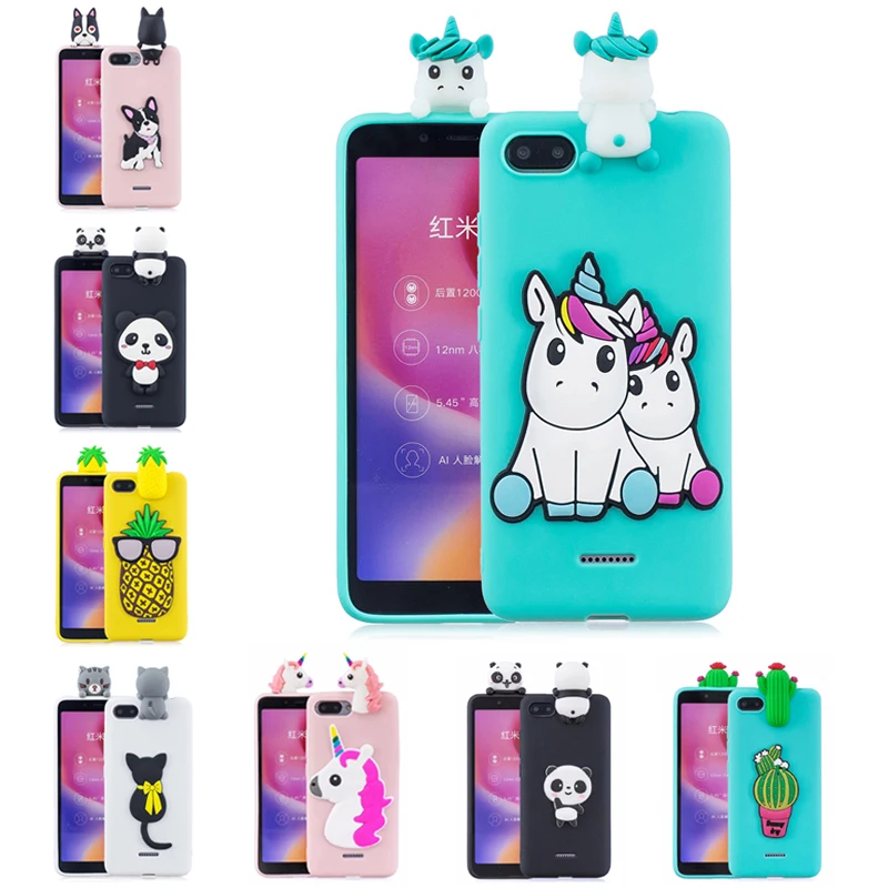 

3D Soft Silicone TPU Case For Xiaomi Redmi 6A Fundas Lovely Patterned Cartoon Cases For Redmi 6A xiomi redmi 6a Cover Capa