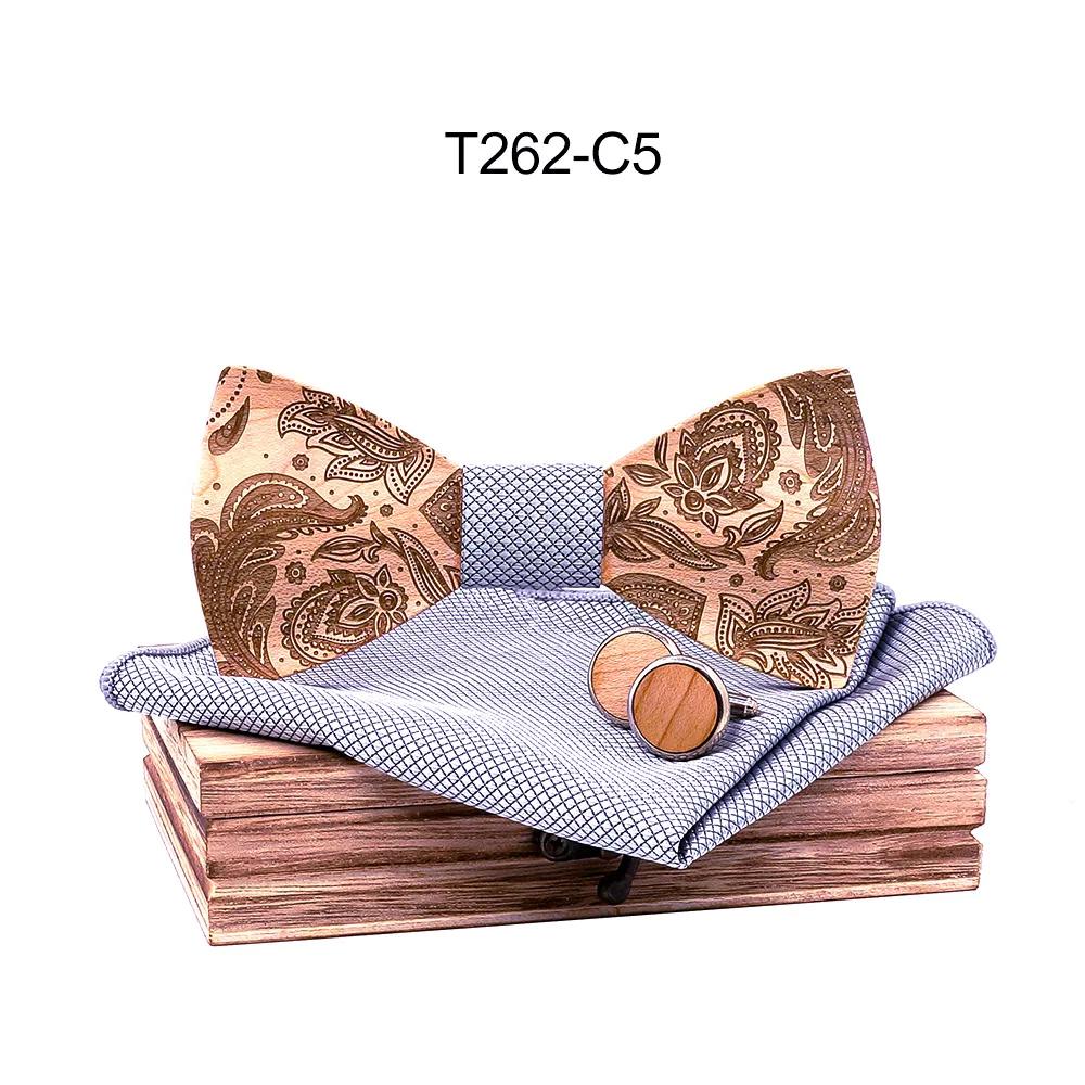 3D Резные вишневые Твердые деревянный галстук-бабочка Взрывные Модели Европа и США свадебные подарки деревянный лук галстук логотип на