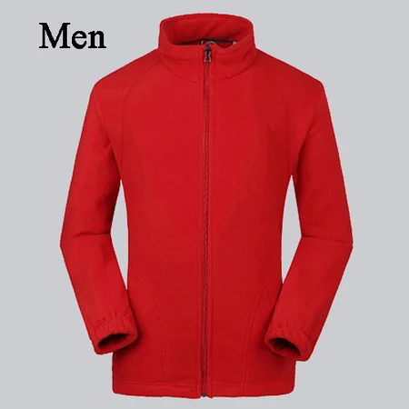 LoClimb Мужская и женская спортивная флисовая куртка для активного отдыха зимние лыжные пальто с подогревом треккинговые походные куртки одежда AM132 - Цвет: men red
