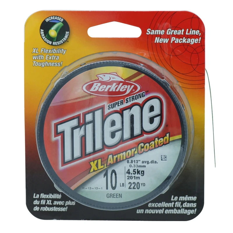 Berkley TRILENE 201 м 220yd нейлоновая рыболовная леска 6/10/12/14/17/20LB зеленый приманки моноволокна пескария linha-де-песка рыболовную леску