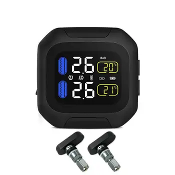 

Adeeing M3 Waterproof Motorcycle Real Time Tire Pressure Monitoring System TPMS Wireless LCD Display