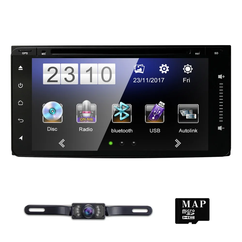 

Hizpo 7 Inch 2 Din Car DVD Player GPS Radio For TOYOTA TAV4 2001 2002 2003 2004 2005 2006 2007 2008 Prado 1996-2009 bluetooth BT