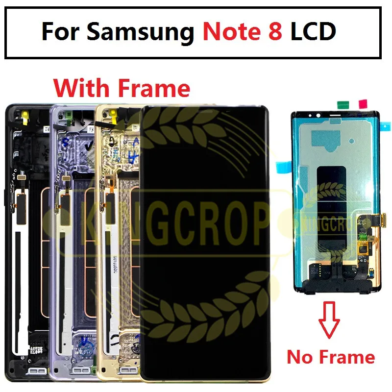 

For Samsung galaxy Note 8 N950F N950D N950DS N950U Lcd Display Touch Screen Digitizer Assembly with Frame For Samsung Note 8 lcd