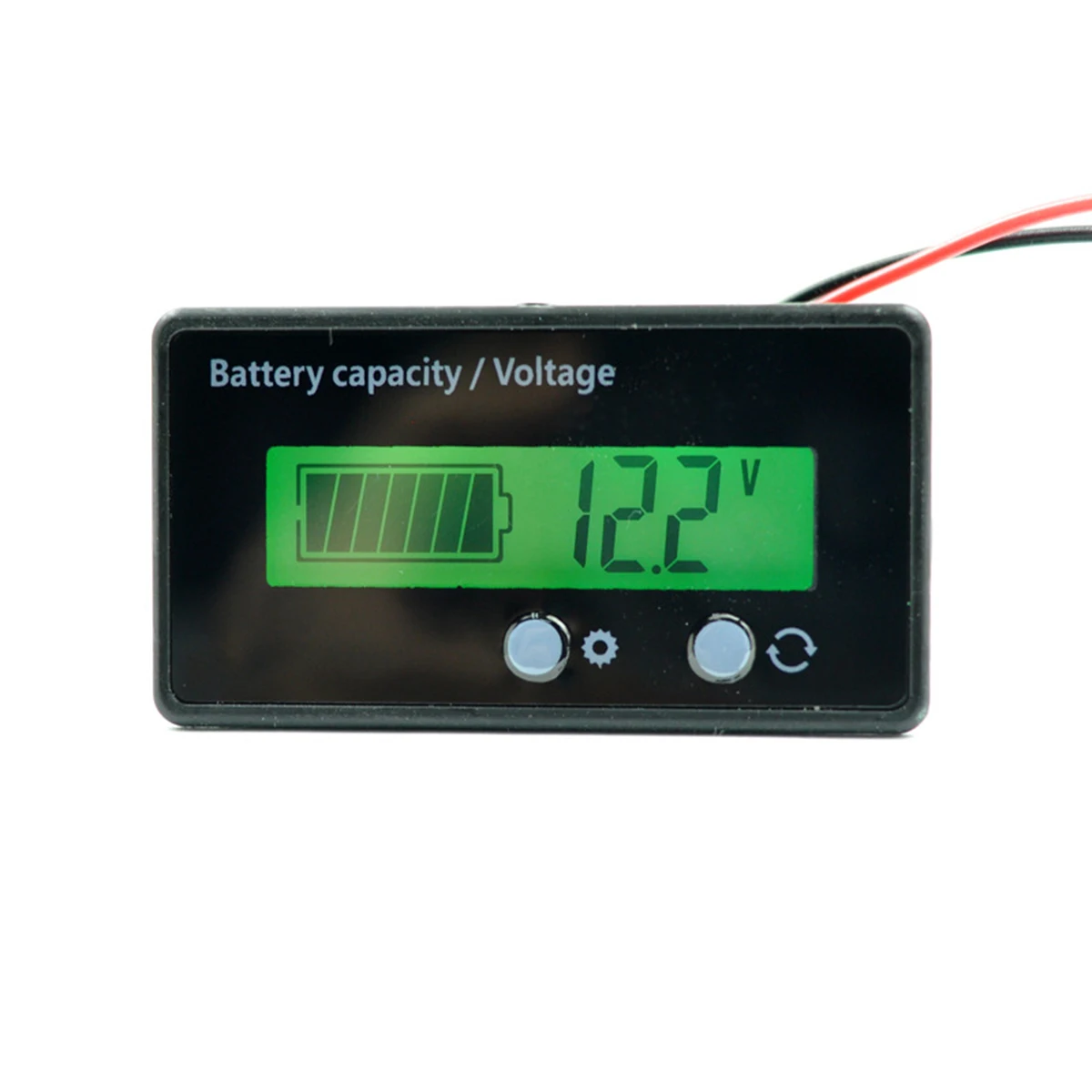1pc 12V LCD Acid Lead Lithium Battery Capacity Indicator Durable Digital Electrical Voltage Tester Voltmeter With Cable Mayitr