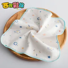 Новинка, 5 шт., 34*34 см, хлопок, непромокаемые детские нагрудники с героями мультфильмов, 4 слоя, мягкий детский слюнявчик для кормления, полотенце для детей 0-24 месяцев