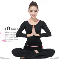 New 3 in 1 women yoga pants +shirt +bra suit long sleeve fitness dancing yoga trousers clothing