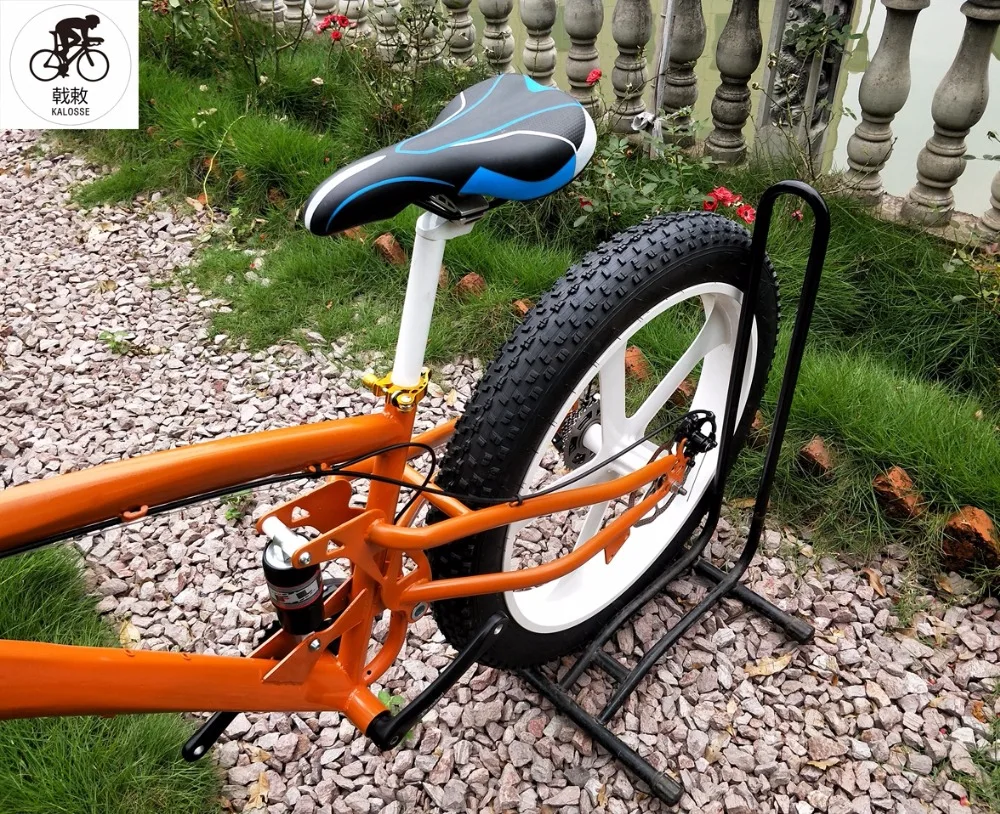 Sale Kalosse 1X9 speed Snow  bike  Soft-tail  steel frame  Beach bicycle   26*4.0 tires  mountain bike  M370  Groupset 4