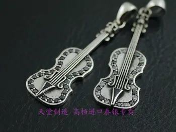 

Thailand imported 925 Sterling Silver Pendant, miniature violin