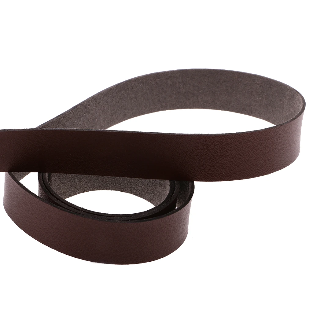 2 Meters Long 15/20mm Wide PU Leather Strap Durable Strips Sturdy DIY Belt Crafts Accessories Coffee