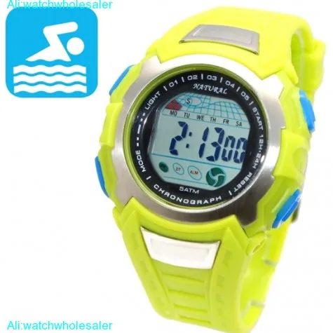 DW393A Date Alarm PNP Matt Silver Bezel Men Women 100% Tested 3ATM Digital Watch