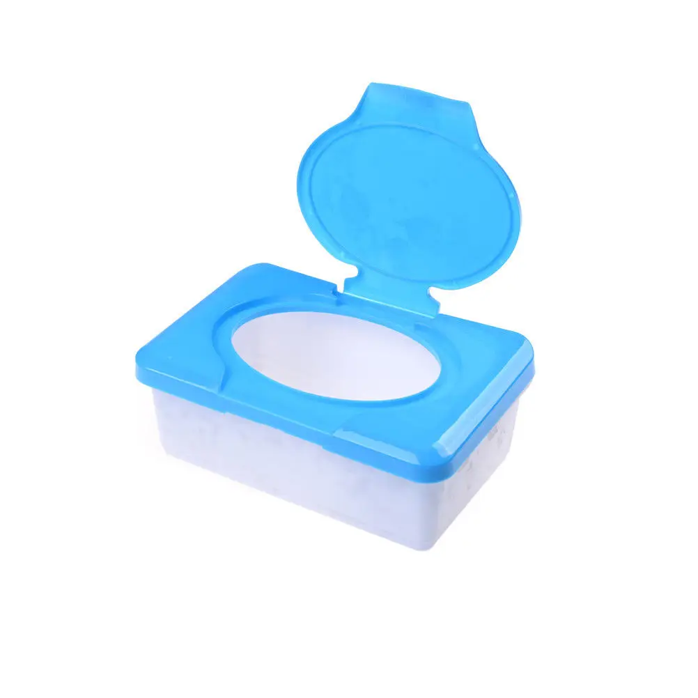 Коробка для салфеток пластиковая Влажная Ткань Автоматический чехол поступление всплывающая дизайнерская салфетка чехол вешалка для полотенец Органайзер коробка - Цвет: Синий