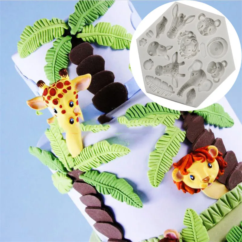 1PC 3D Forest Animal Mould Silicone Molds Woodland Cake Decorative Mold Tools Decorating Fondant | Дом и сад