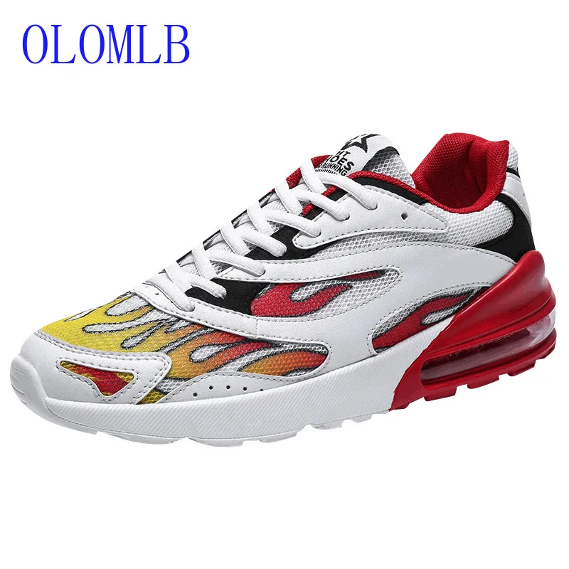 

OLOMLB 2019 Spring Casual Men Shoes Unisex Lightweight Breathable Mesh Fashion Male Shoes Men Sneakers Plus Size 39-46
