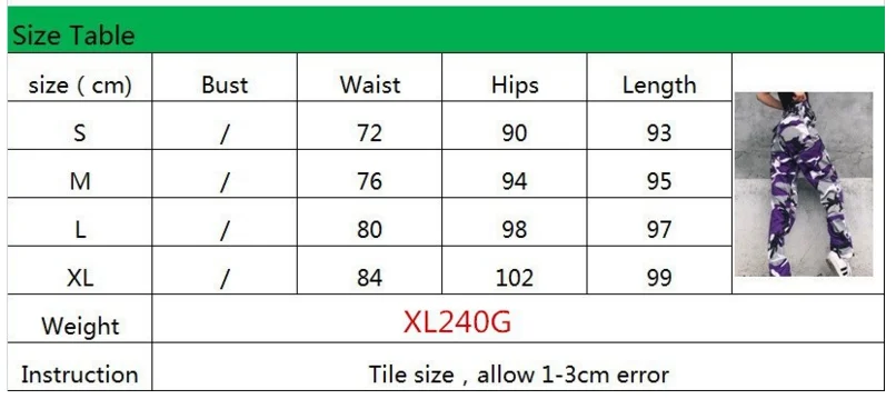 Orange Camouflage Pants Women Sweatpants Purple Pink Camo Pants Pantalon Femme Trousers Cargo Harem Pantalones Mujer -