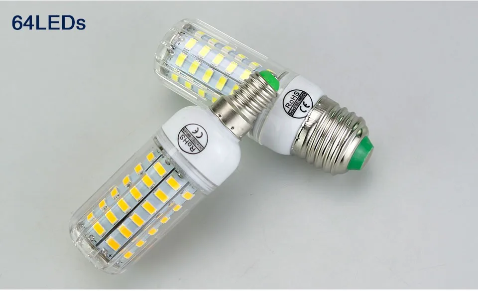 E27 светодиодный светильник 5730 SMD СВЕТОДИОДНЫЙ кукурузная Лампа 220V 24 30 42 64 80 89 108 136 светодиодный s Focos Luz E14 светодиодный Bombillas Светильник лампы ампулы светильник Инж